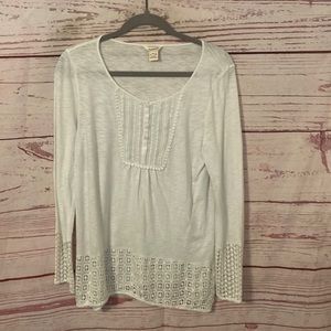 Sundance henley-style boho top